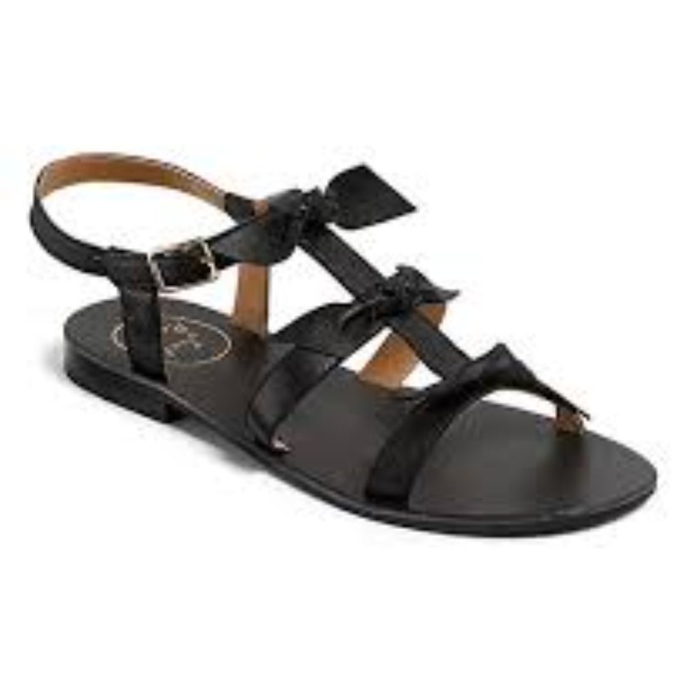 Jack Rogers | Black Cricket Leather Sandal
